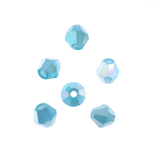 Crystal Lane(tm) - 6mm Bicone - Opaque Blue AB (strand)