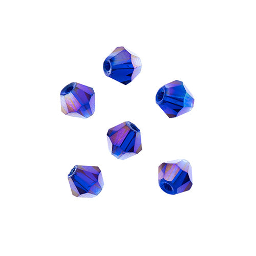 Crystal Lane(tm) - 6mm Bicone - Transparent Sapphire AB (strand)