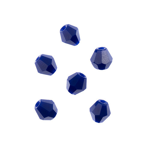 Crystal Lane(tm) - 6mm Bicone - Opaque Dark Sapphire (strand)