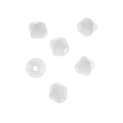 Crystal Lane(tm) - 8mm Bicone - Opaque White (strand)