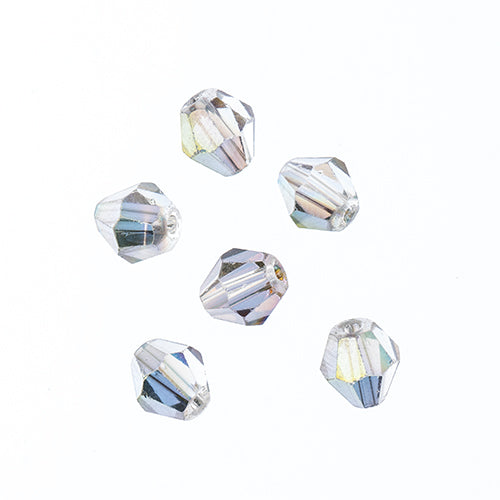 Crystal Lane(tm) - 8mm Bicone - Transparent Rose Green Luster (strand)