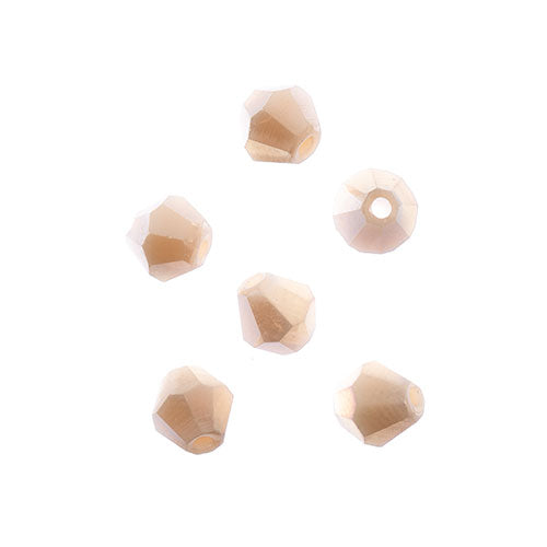 Crystal Lane(tm) - 8mm Bicone - Opaque Cream AB (strand)