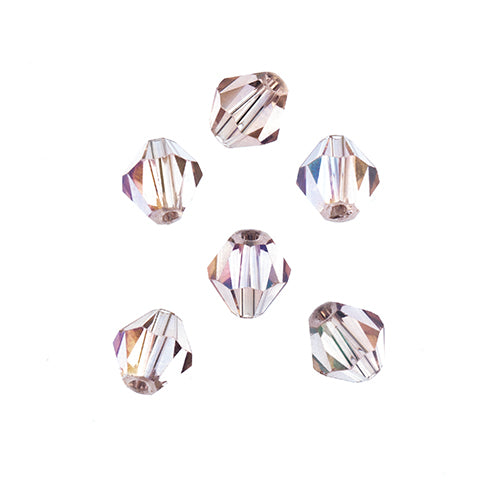 Crystal Lane(tm) - 8mm Bicone - Transparent Pink AB (strand)