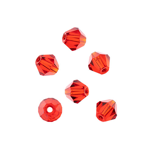 Crystal Lane(tm) - 8mm Bicone - Transparent Red (strand)