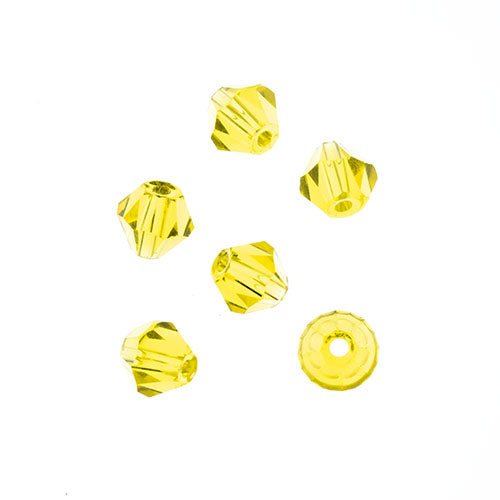 Crystal Lane(tm) - 8mm Bicone - Transparent Yellow (strand)