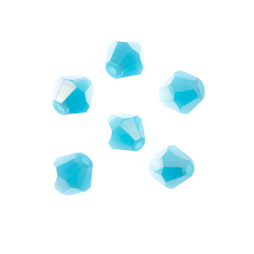 Crystal Lane(tm) - 8mm Bicone - Opaque Blue AB (strand)