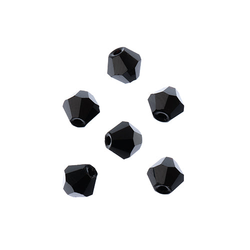 Crystal Lane(tm) - 8mm Bicone - Opaque Black (strand)