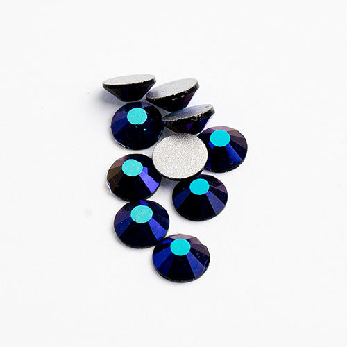 Crystal Lane DIY - ss30 (6.5mm) - Flatback Rhinestones - Jet AB (72pcs)