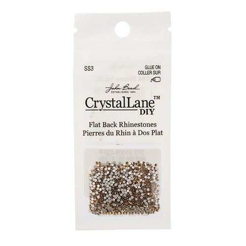 Crystal Lane DIY - ss3 (1.4mm) - Flatback Rhinestones - Light Colorado Topaz (14