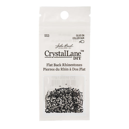 Crystal Lane DIY - ss3 (1.4mm) - Flatback Rhinestones - Jet (1440pcs)