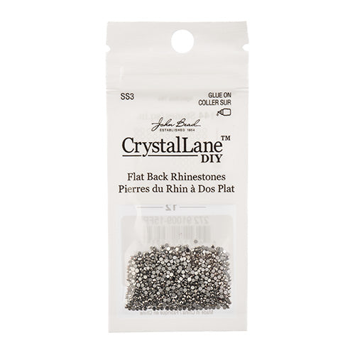 Crystal Lane DIY - ss3 (1.4mm) - Flatback Rhinestones - Hematite (1440pcs)