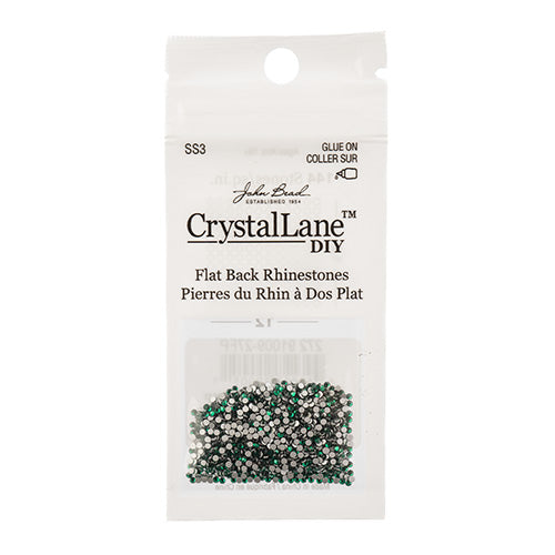 Crystal Lane DIY - ss3 (1.4mm) - Flatback Rhinestones - Emerald (1440pcs)