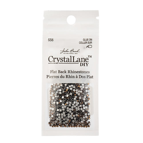 Crystal Lane DIY - ss6 (2mm) - Flatback Rhinestones - Smoked Topaz (1440pcs)