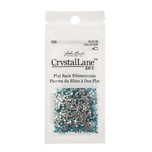 Crystal Lane DIY - ss6 (2mm) - Flatback Rhinestones - Aquamarine (1440pcs)