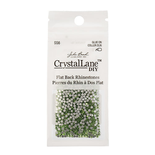 Crystal Lane DIY - ss6 (2mm) - Flatback Rhinestones - Peridot (1440pcs)