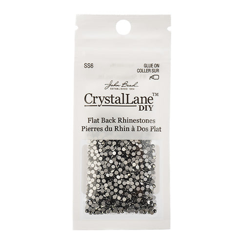 Crystal Lane DIY - ss6 (2mm) - Flatback Rhinestones - Black Diamond (1440pcs)