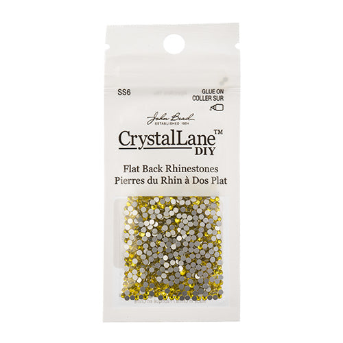Crystal Lane DIY - ss6 (2mm) - Flatback Rhinestones - Citrine (1440pcs)