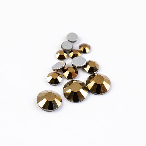 Crystal Lane DIY - ss3/ ss6/ ss12 - Flatback Rhinestones - Metallic Gold (Combo 
