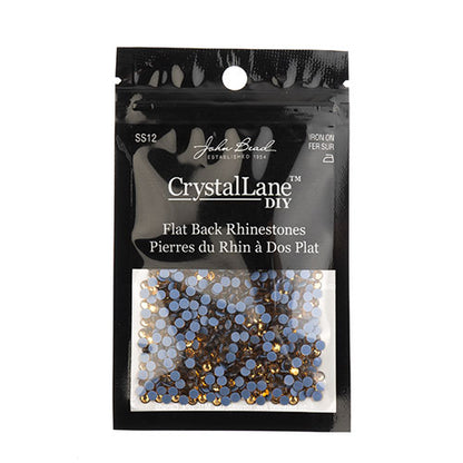 Crystal Lane Hotfix Rhinestones - ss12 (3mm) - Light Colorado Topaz (1440pcs)