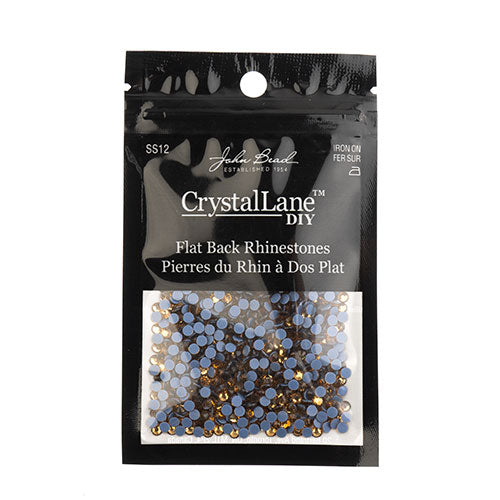 Crystal Lane Hotfix Rhinestones - ss12 (3mm) - Light Colorado Topaz (1440pcs)