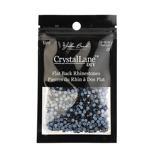 Crystal Lane Hotfix Rhinestones - ss12 (3mm) - Black Diamond (1440pcs)