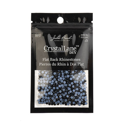 Crystal Lane Hotfix Rhinestones - ss12 (3mm) - Jet (1440pcs)