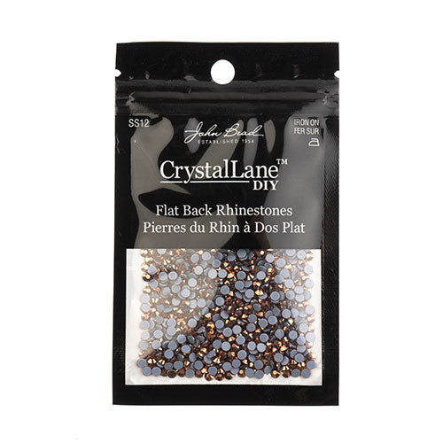 Crystal Lane Hotfix Rhinestones - ss12 (3mm) - Metallic Rose Gold (1440pcs)