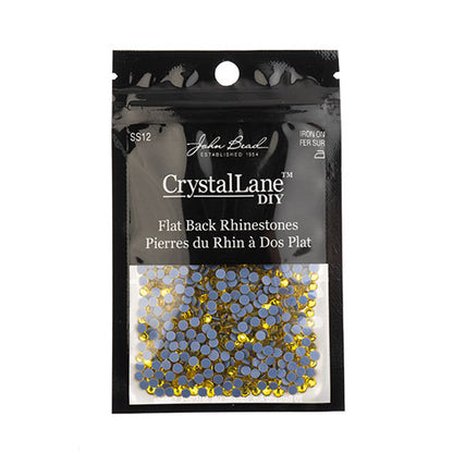 Crystal Lane Hotfix Rhinestones - ss12 (3mm) - Citrine (1440pcs)