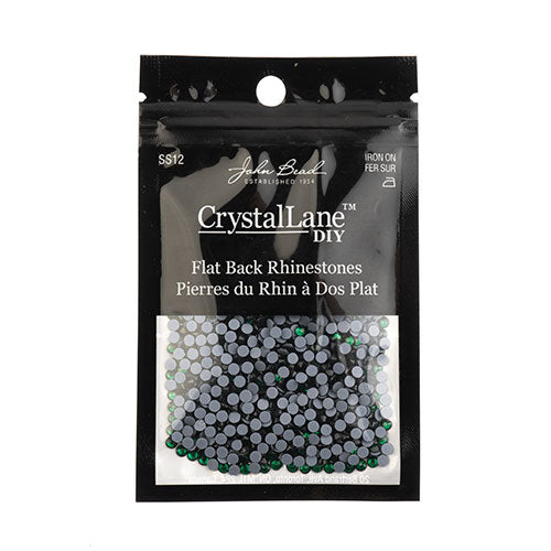 Crystal Lane Hotfix Rhinestones - ss12 (3mm) - Emerald (1440pcs)