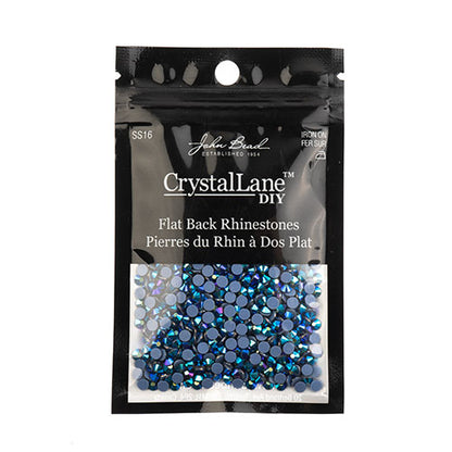 Crystal Lane Hotfix Rhinestones - ss16 (4mm) - Jet AB (1440pcs)