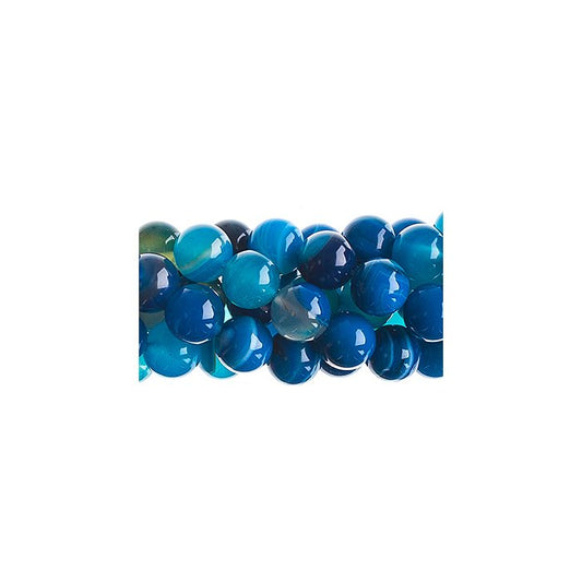 Blue Agate   6mm Round 16in