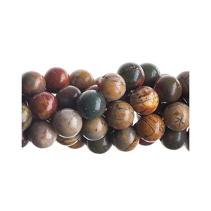 Picasso Jasper   8mm Round 16in