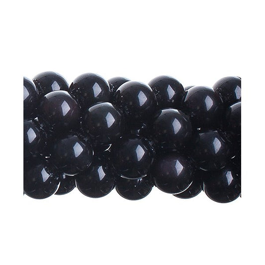 Obsidian   8mm Round 16in