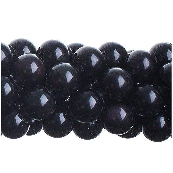Obsidian   10mm Round 16in