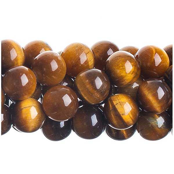 Tiger Eye   10mm Round 8in