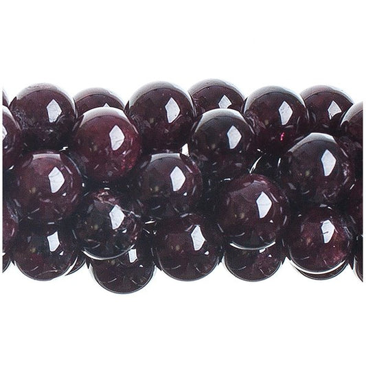 Garnet   10mm Round 8in