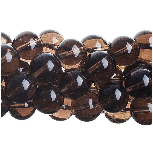 Smokey Quartz   10mm Round 8in