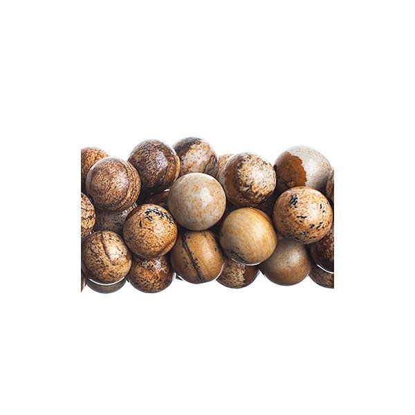 Picture Jasper   6mm Round 8in