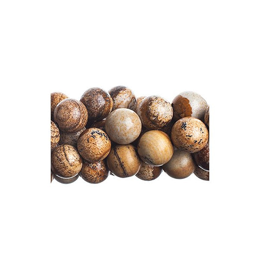 Picture Jasper   6mm Round 8in
