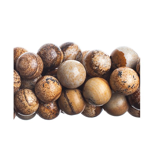 Picture Jasper   8mm Round 8in