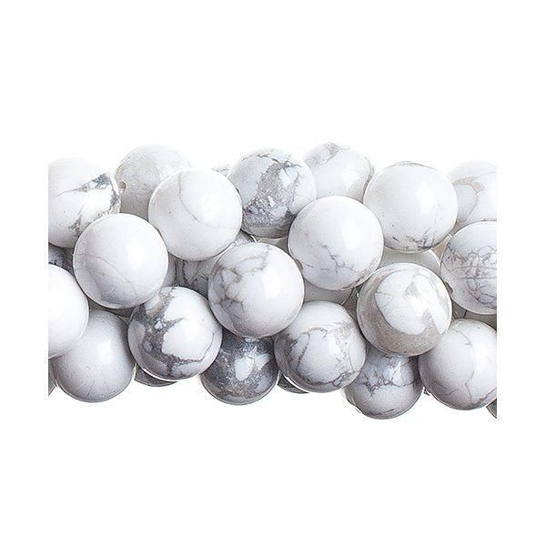 White Howlite   8mm Round 16in