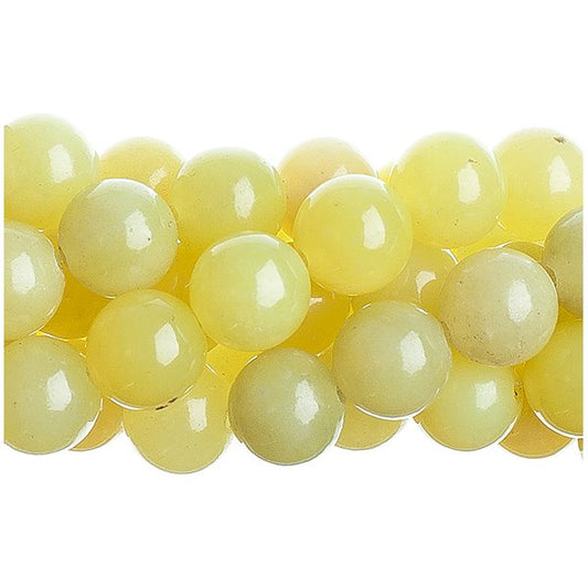 Lemon Jade   10mm Round 8in