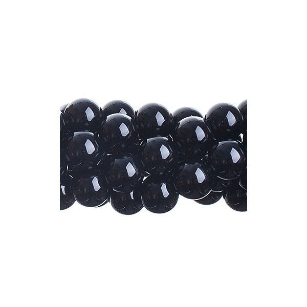 Black Onyx   6mm Round 8in