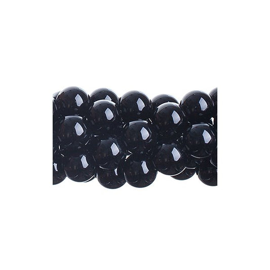 Black Onyx   6mm Round 8in