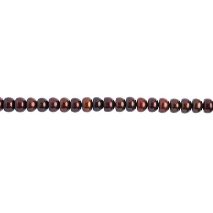 Freshwater Pearls - 6.7mm Rondelle - Burgundy (strand)