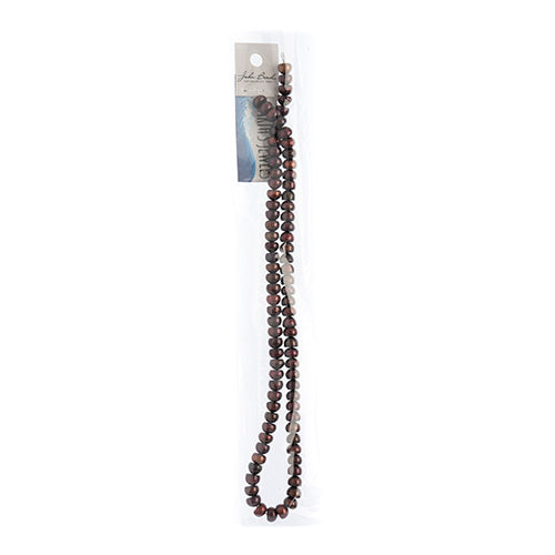 Freshwater Pearls - 6.7mm Rondelle - Burgundy (strand)