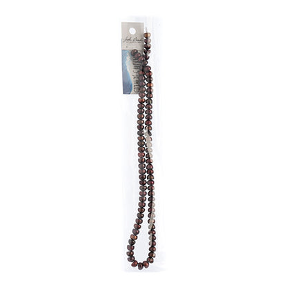 Freshwater Pearls - 6.7mm Rondelle - Burgundy (strand)