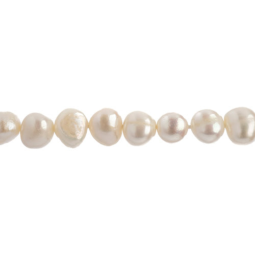 Freshwater Pearls - 6.5-7mm Irregular Round - Ivory (strand)