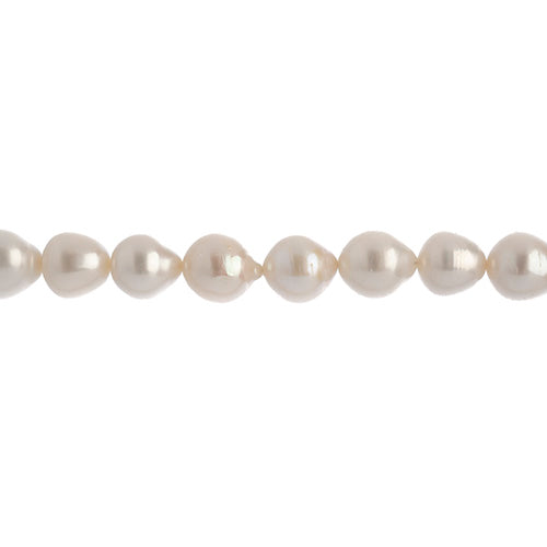 Freshwater Pearls - 9-10mm Irregular Round - Ivory White (strand)