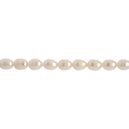 Freshwater Pearls - 5-6mm Rice - Ivory (strand)